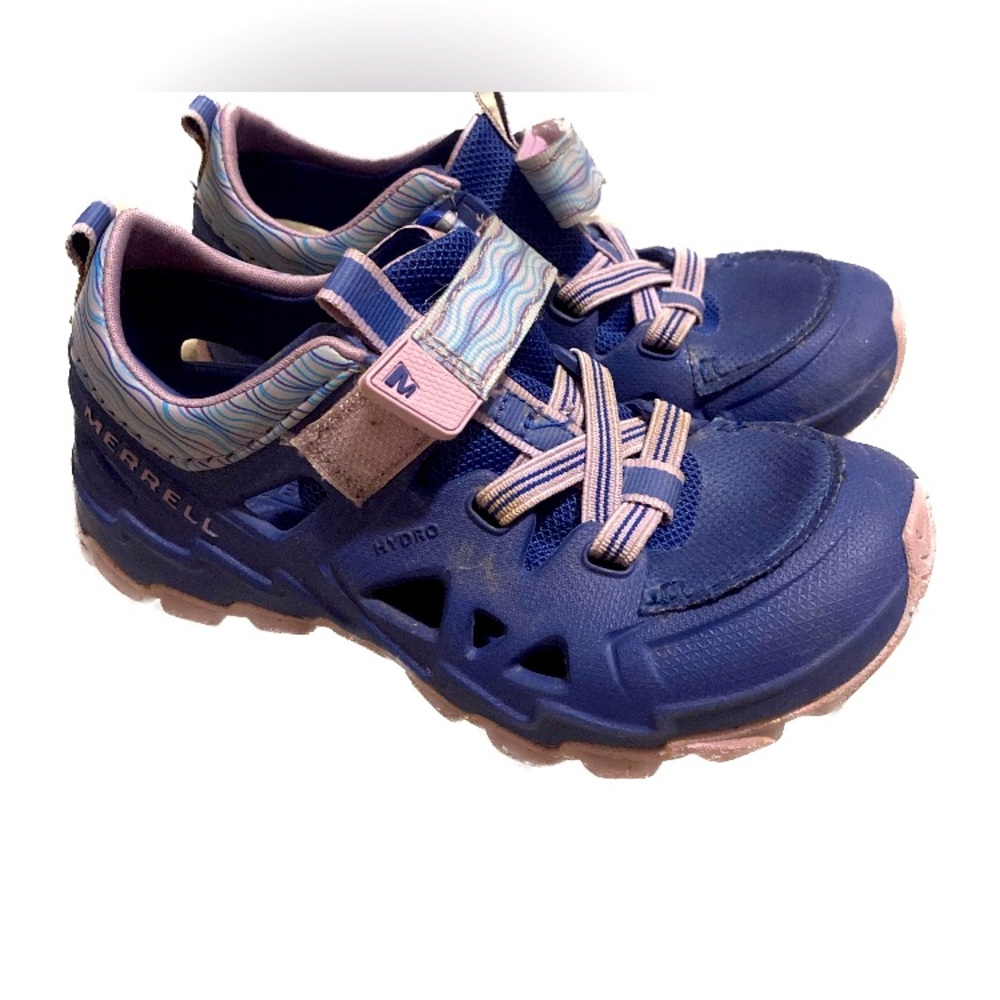 Purple Merrell kids hiking and water shoes